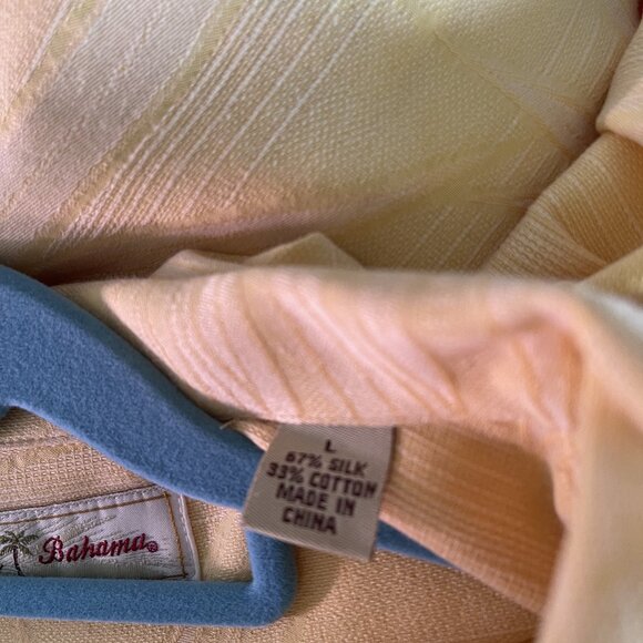 Tommy Bahama Pale Yellow Casual Shirt Size Large - Picture 4 of 7